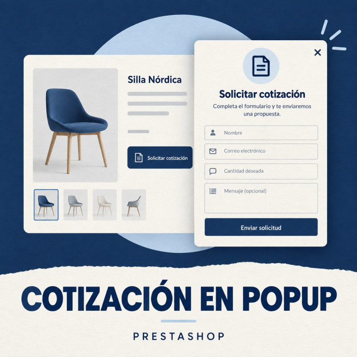 Cotización de productos en popup para PrestaShop